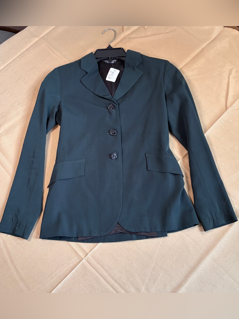 Grand Prix Blazer Womens 14R Green Wool Equestrian Riding Jacket Lined Coat Slim